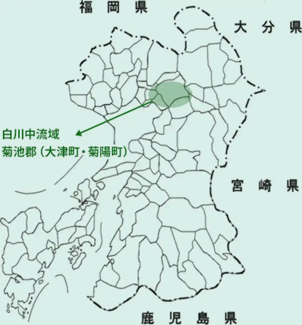 菊池郡大津町と菊陽町